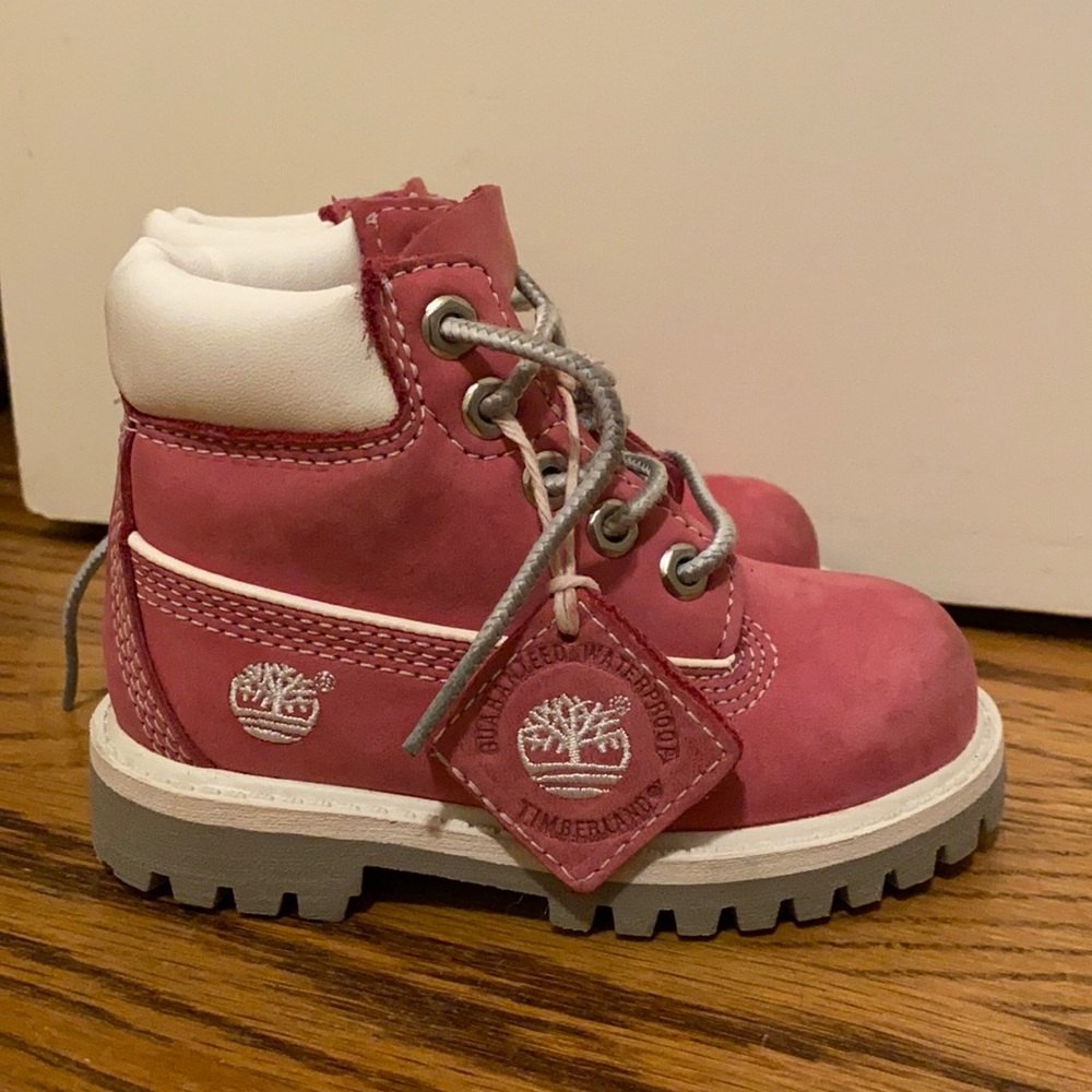 Pink toddler Timberlands size 6